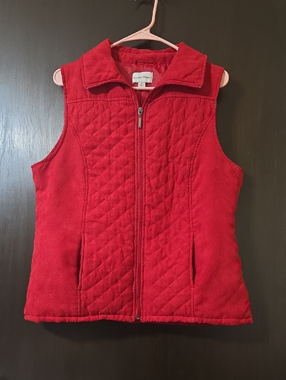 Studio Works  ladies red vest Medium